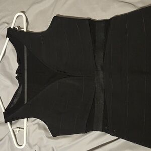 Black bandage mesh dress